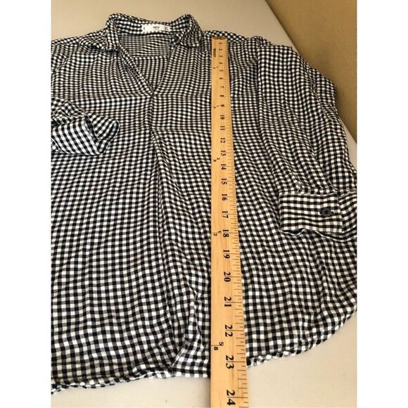 MNG Casual Mango black and white check top size 4 - Picture 8 of 11